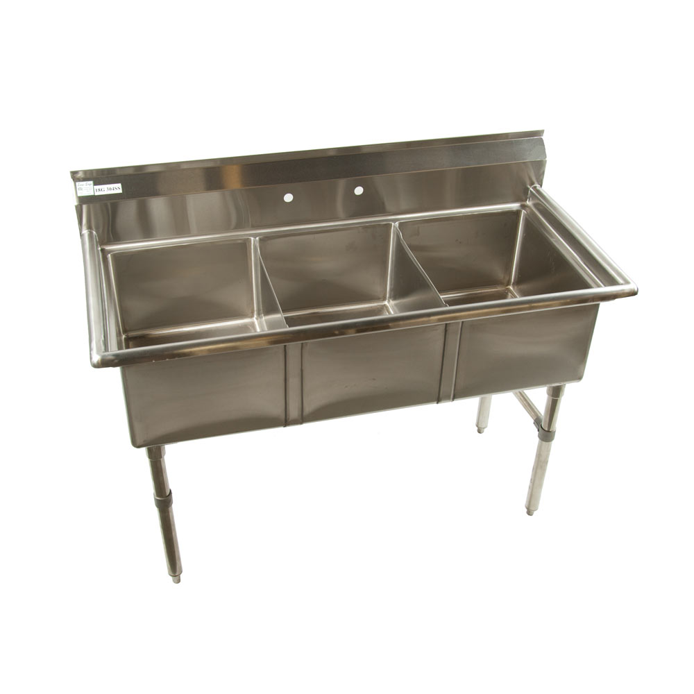3 Compartment Sink 16x20x11d